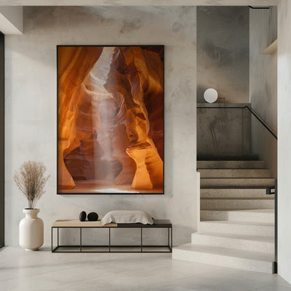 Wandbild ANTELOPE CANYON Einzigartiger Lichtstrahl