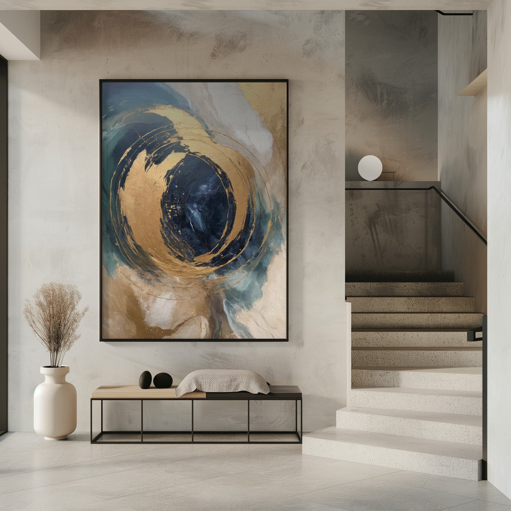Wandbild Goldener Wirbel