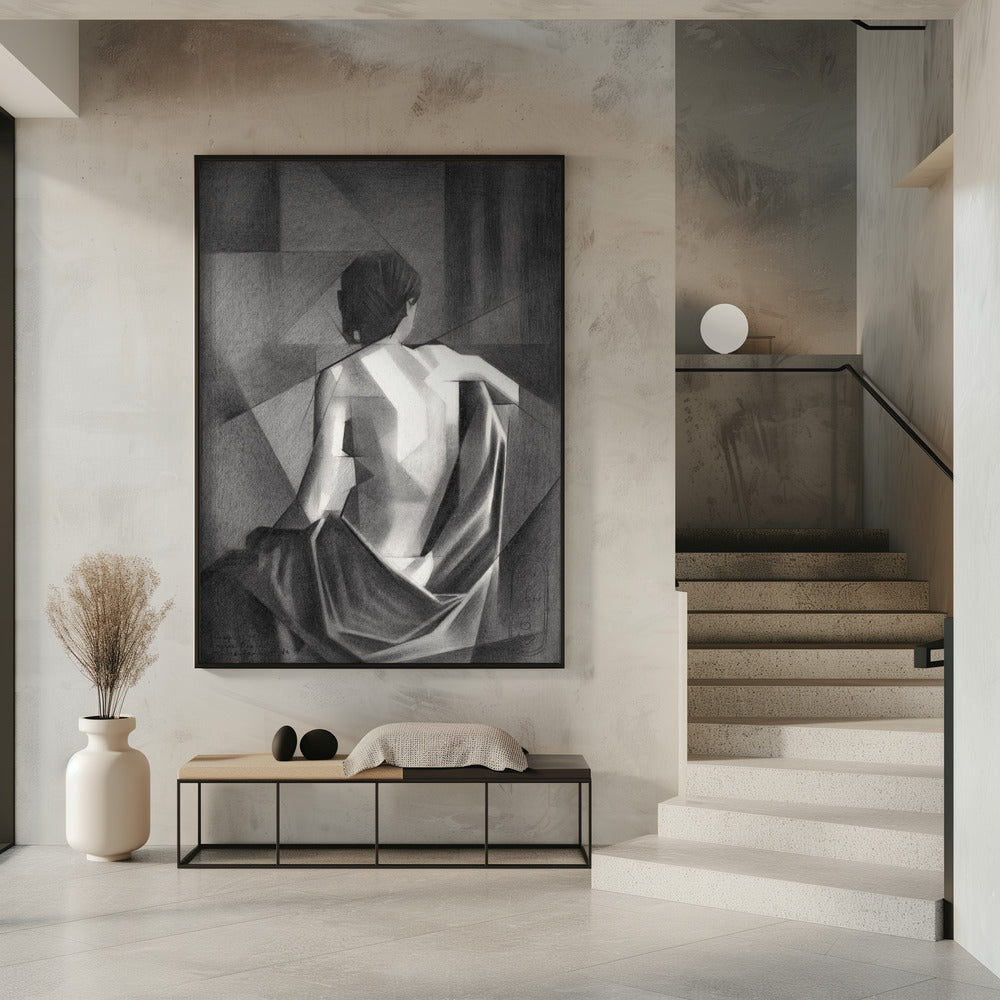 Wandbild Studie nach Eugène Durieus „Sitzender weiblicher Akt“ – 20-08-21