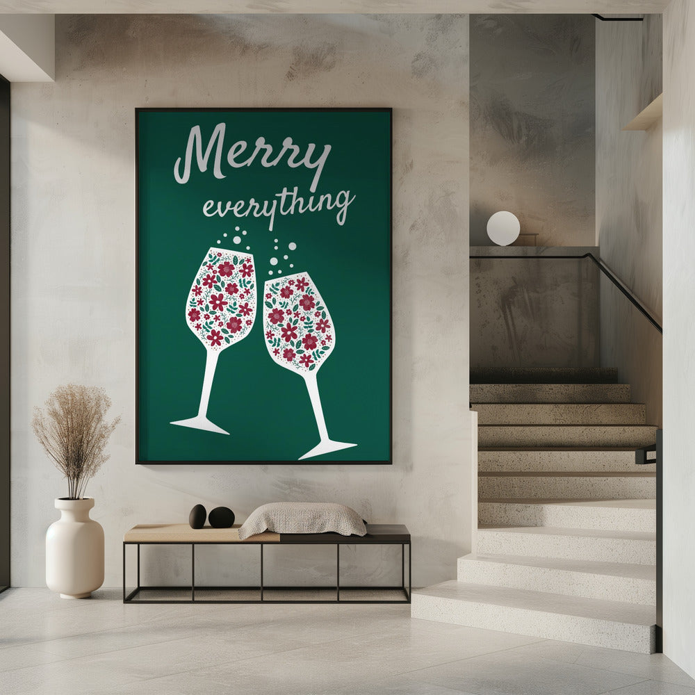 Wandbild Fröhliche Weihnachtszeit Leinwanddruck
