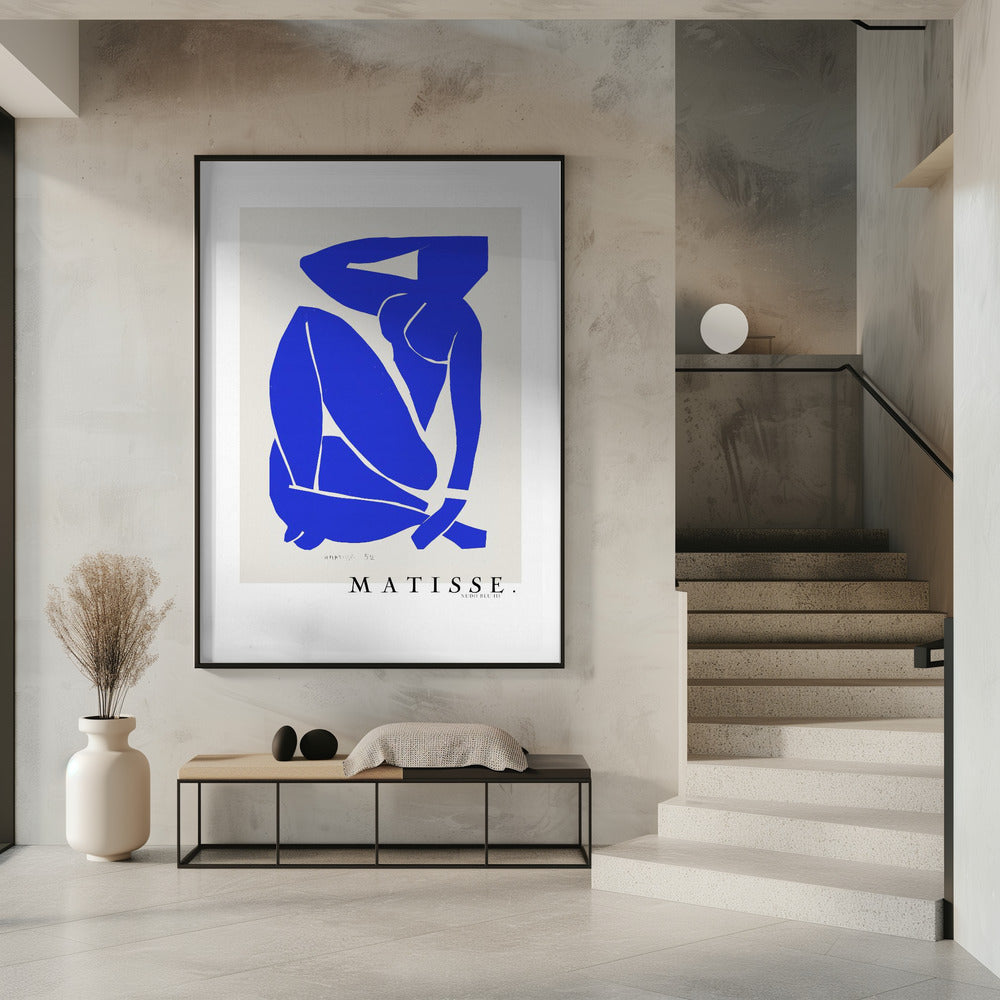 Wandbild Nudo Blu III 1952 Boarder