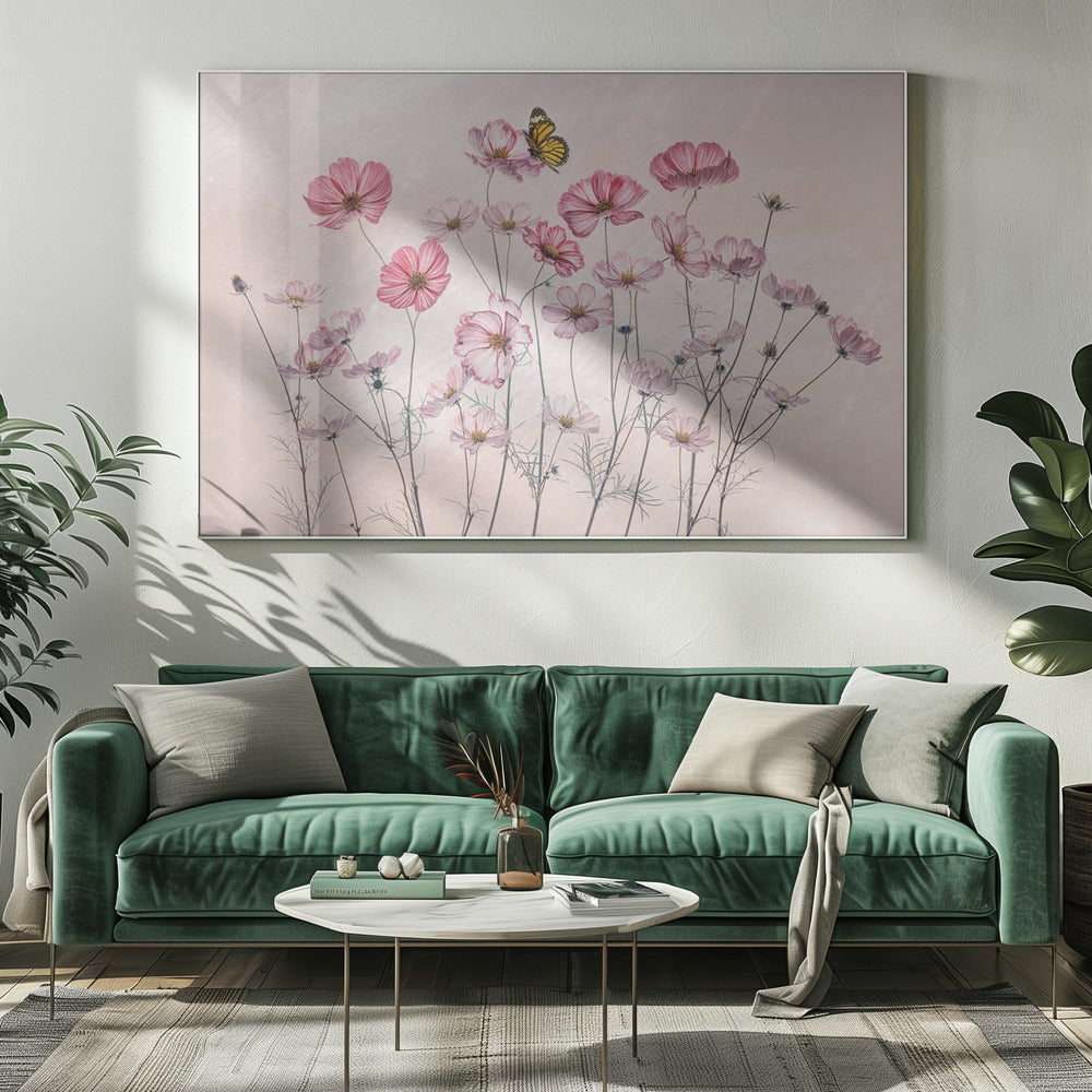 Wandbild Kosmos und Schmetterling