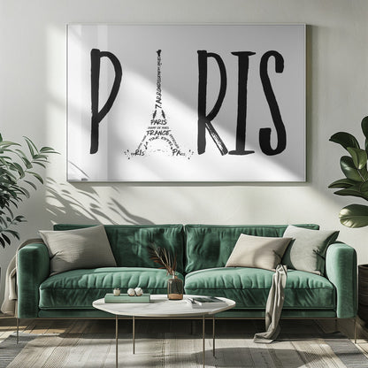 Wandbild PARIS Typografie