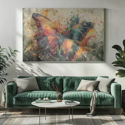 Wandbild Schmetterling Tier Vintage Kunst Illustration Wandkunst 04