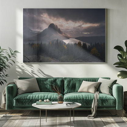 Wandbild Assiniboine im Schnee