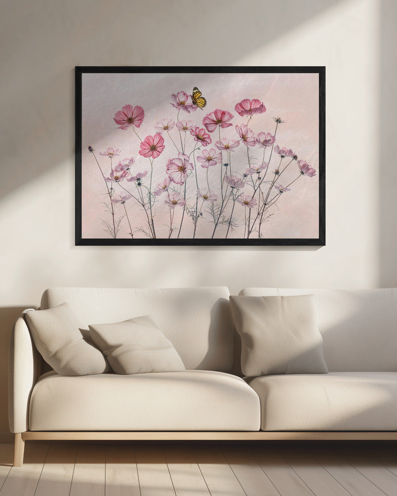 Wandbild Kosmos und Schmetterling