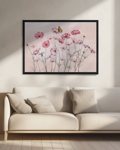 Wandbild Kosmos und Schmetterling