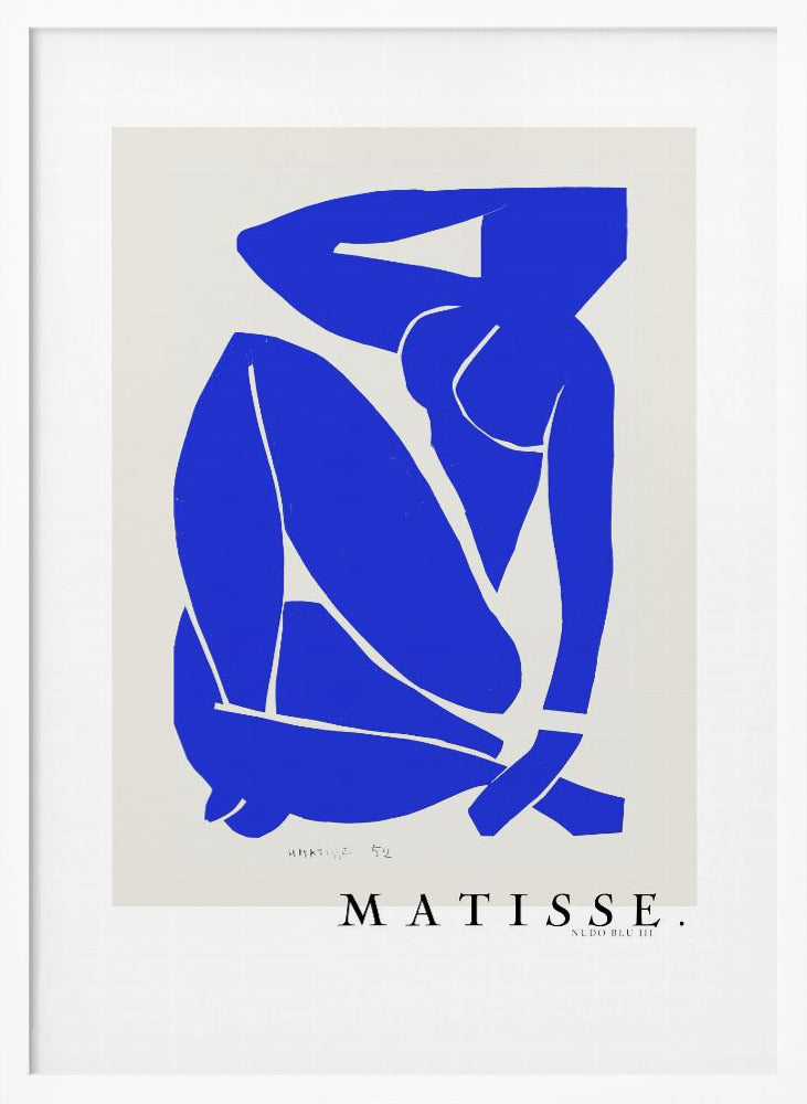 Wandbild Nudo Blu III 1952 Boarder