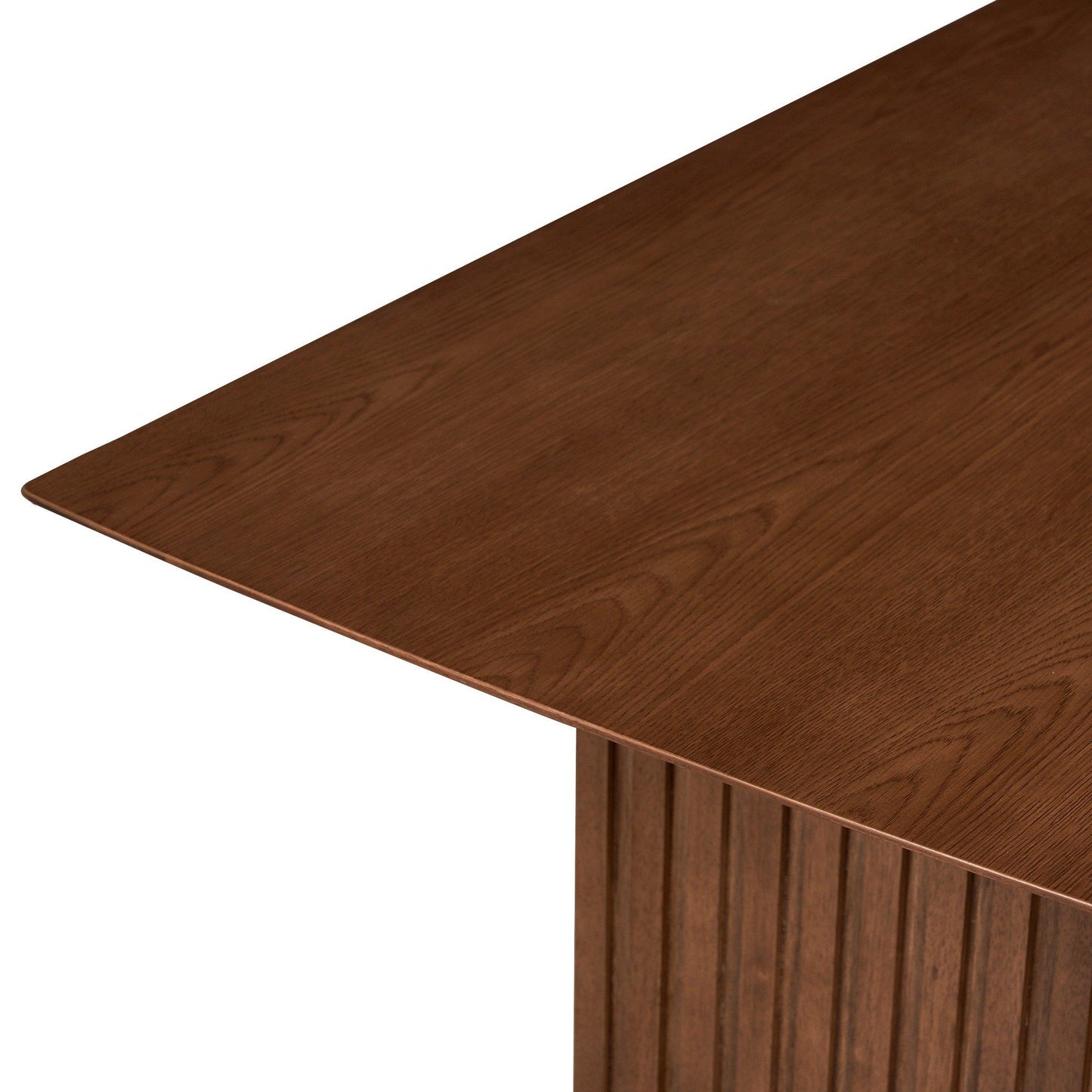 PLANK Modern 6-Seater Natural Oak Veneer Dining Table Solid Wood Legs