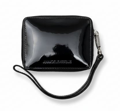 Porte-cartes en cuir Maylia, Noir Vernis BPS