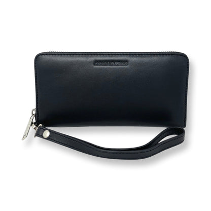 Petit portefeuille en cuir noir - Carla