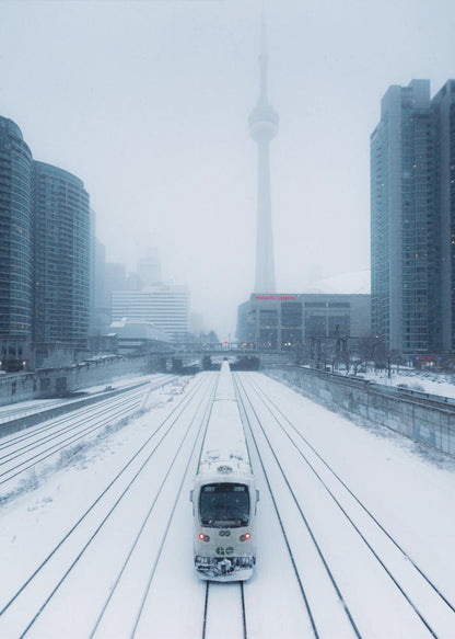 Wall art Train and Storm Canvas Print