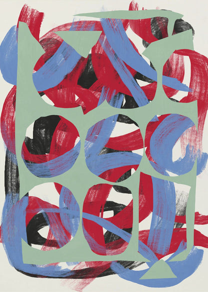 Wall art Dry directional strokes abstract 03