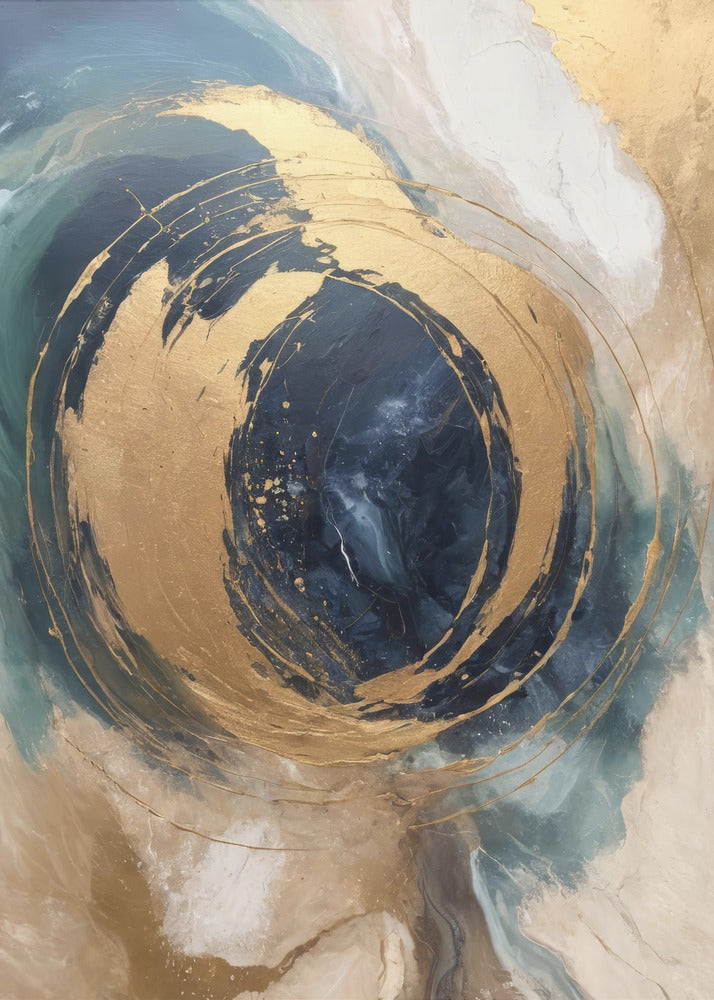Wandbild Goldener Wirbel