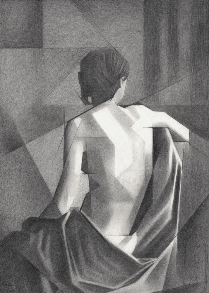 Wandbild Studie nach Eugène Durieus „Sitzender weiblicher Akt“ – 20-08-21