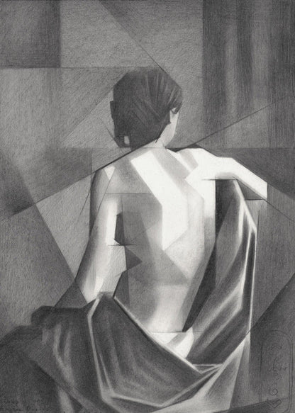 Wandbild Studie nach Eugène Durieus „Sitzender weiblicher Akt“ – 20-08-21
