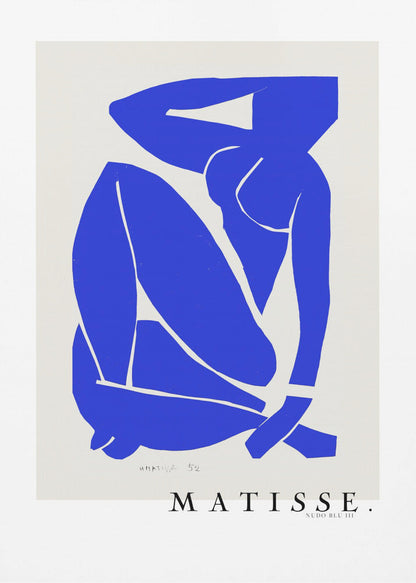 Wandbild Nudo Blu III 1952 Boarder