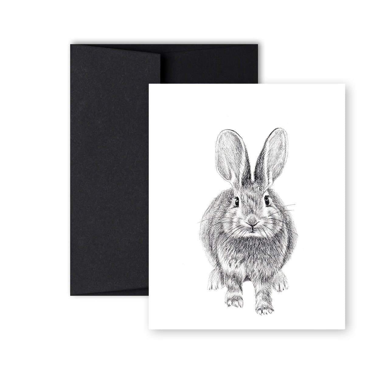 Klappkarte Hase vorne und hinten