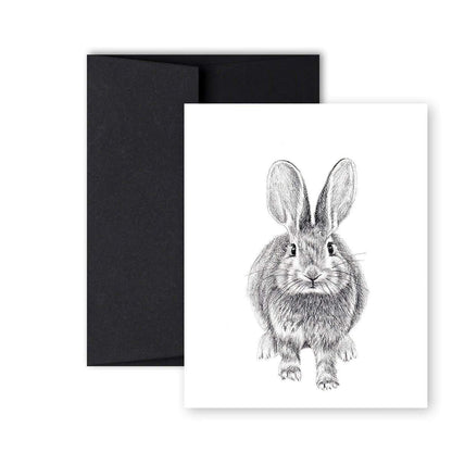 Klappkarte Hase vorne und hinten