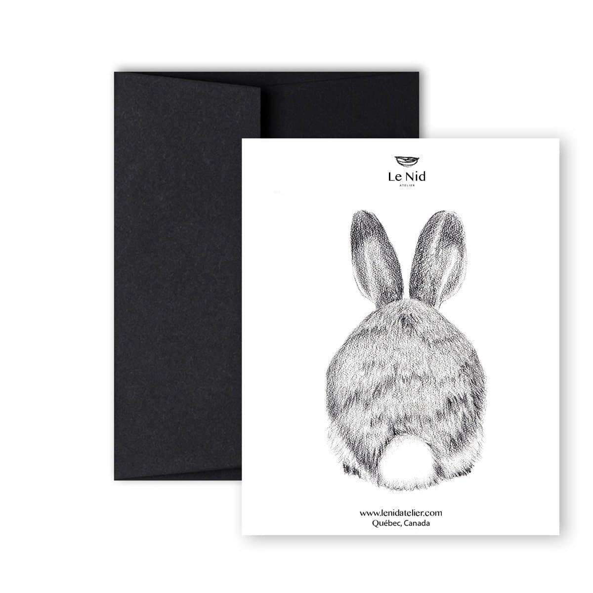 Klappkarte Hase vorne und hinten
