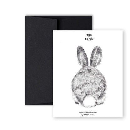 Klappkarte Hase vorne und hinten