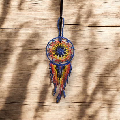 Blue and red yellow ,Celestial Beaded Handmade Dreamcatcher