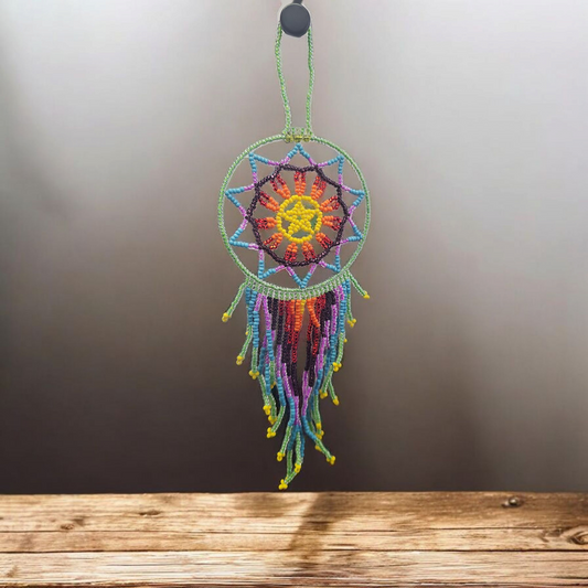 Green yellow ,Celestial Beaded Handmade Dreamcatcher