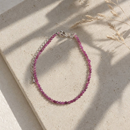 Ruby Bracelet - 2-3mm