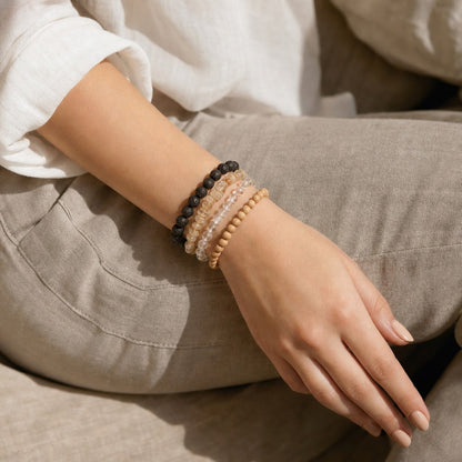 Rutilated Quartz Bead Bracelet