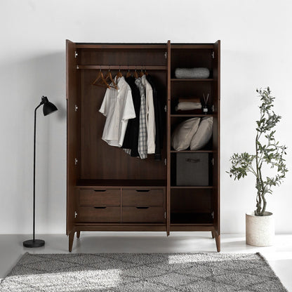 Scharlachroter europäischer Eschenholz-Kleiderschrank