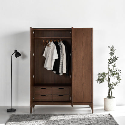 Scharlachroter europäischer Eschenholz-Kleiderschrank
