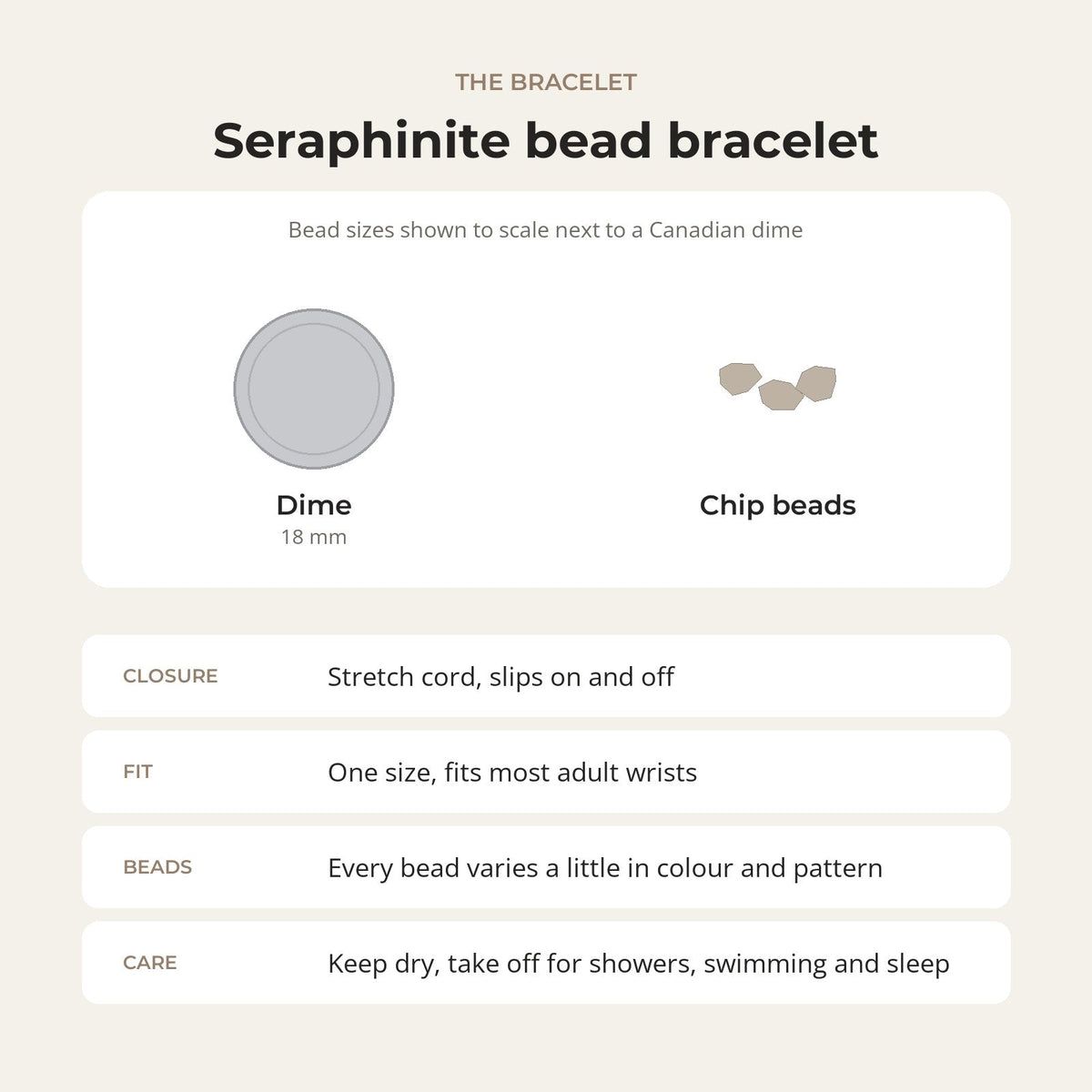 Seraphinite Chip Bead Bracelet