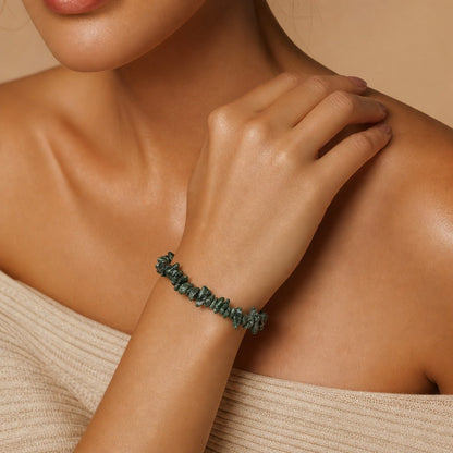 Seraphinite Chip Bead Bracelet