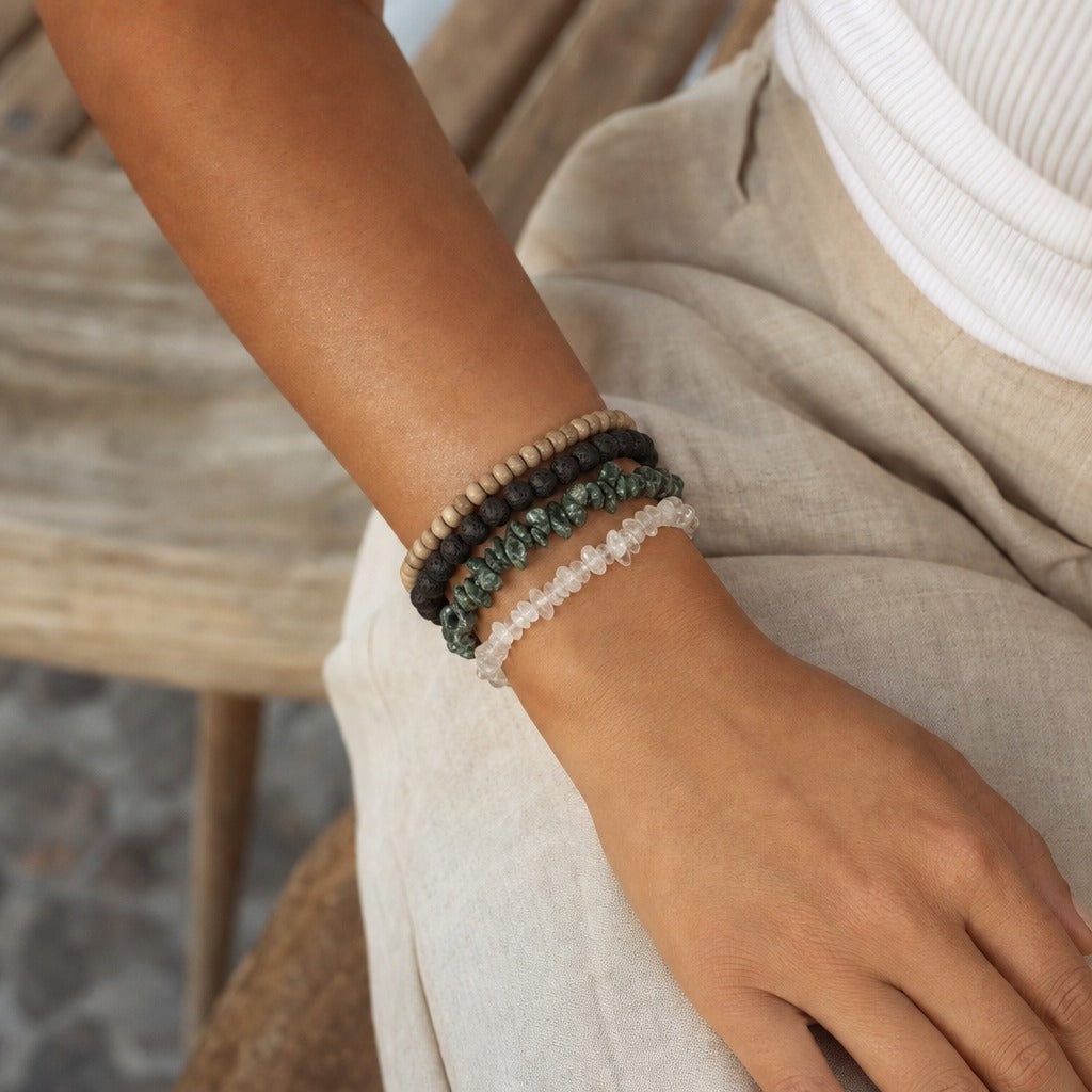 Seraphinite Chip Bead Bracelet