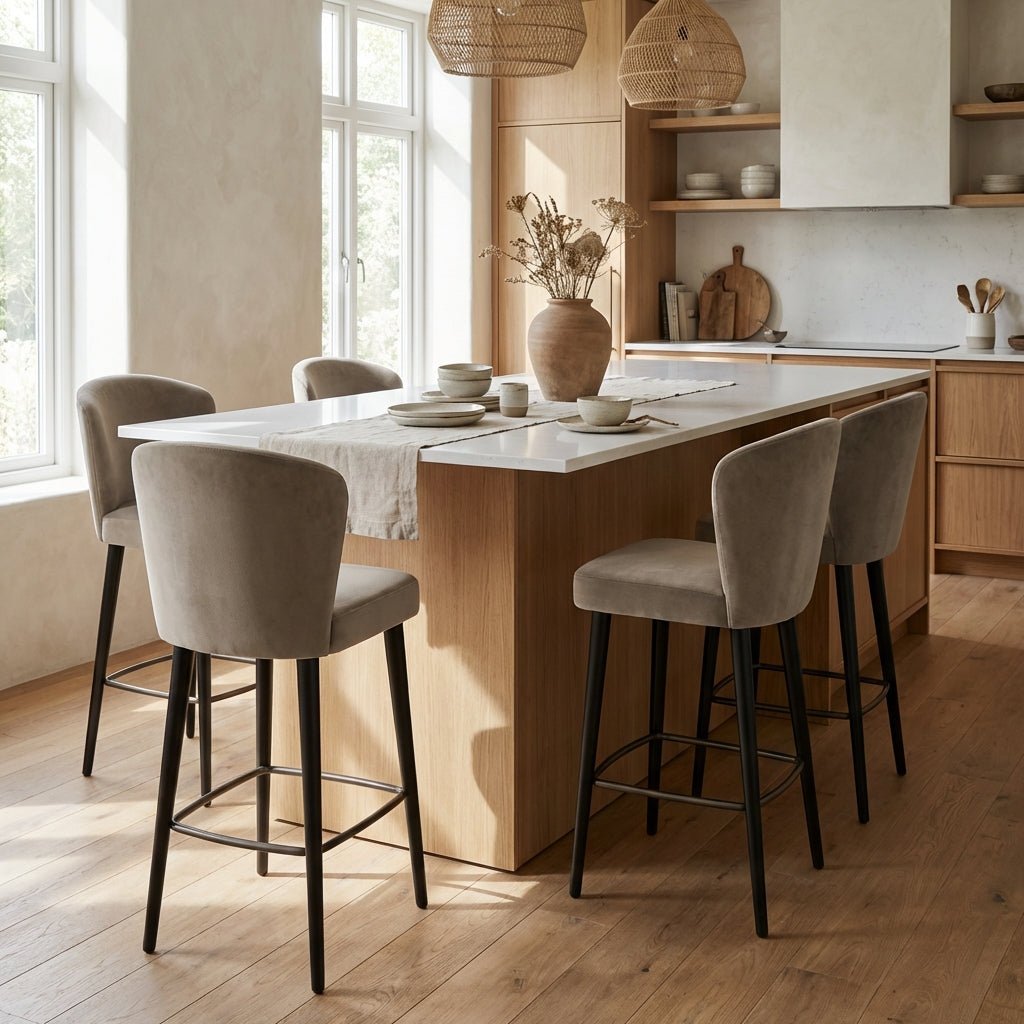 Vier Silhouette Barhocker