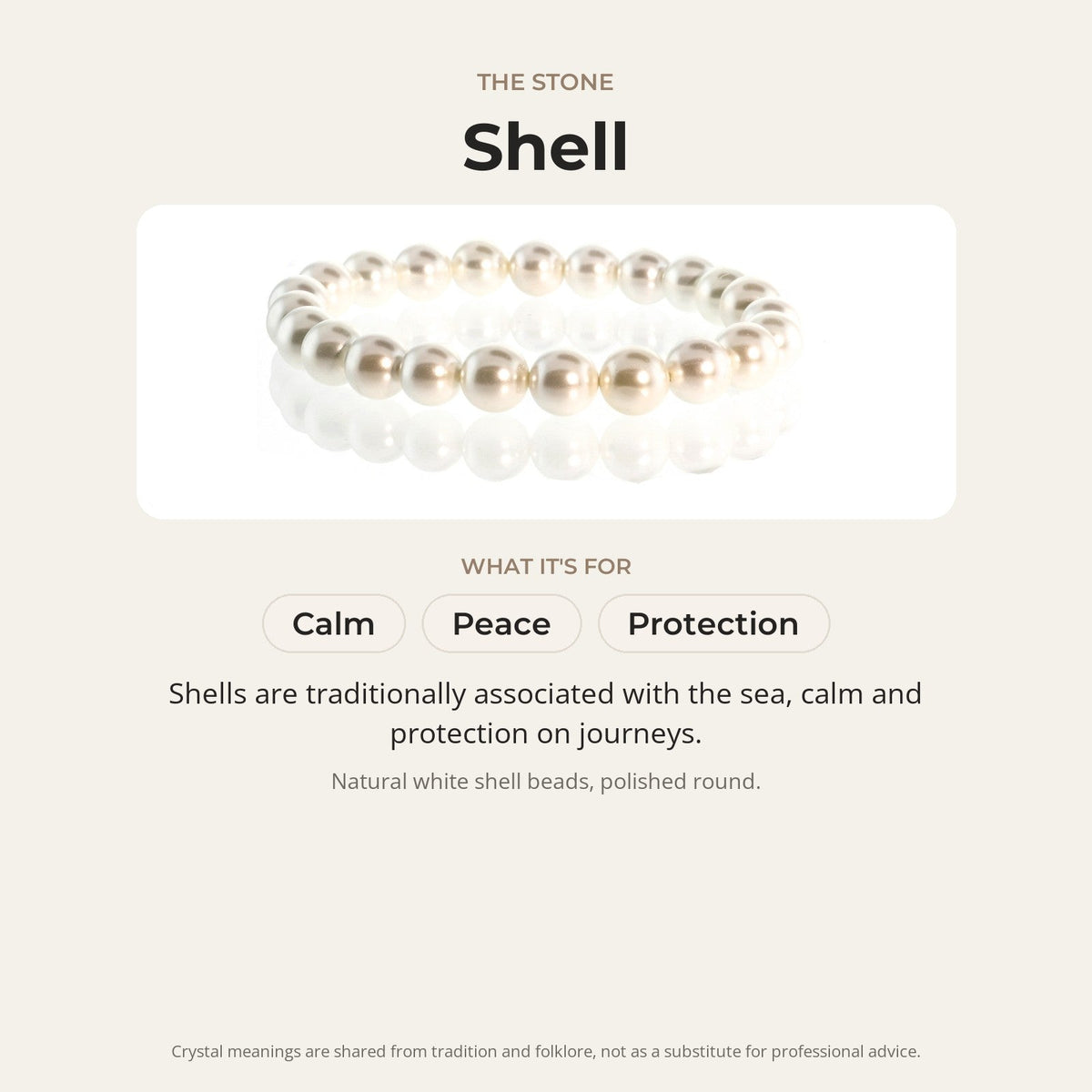 Shell Round Bracelet - 8mm