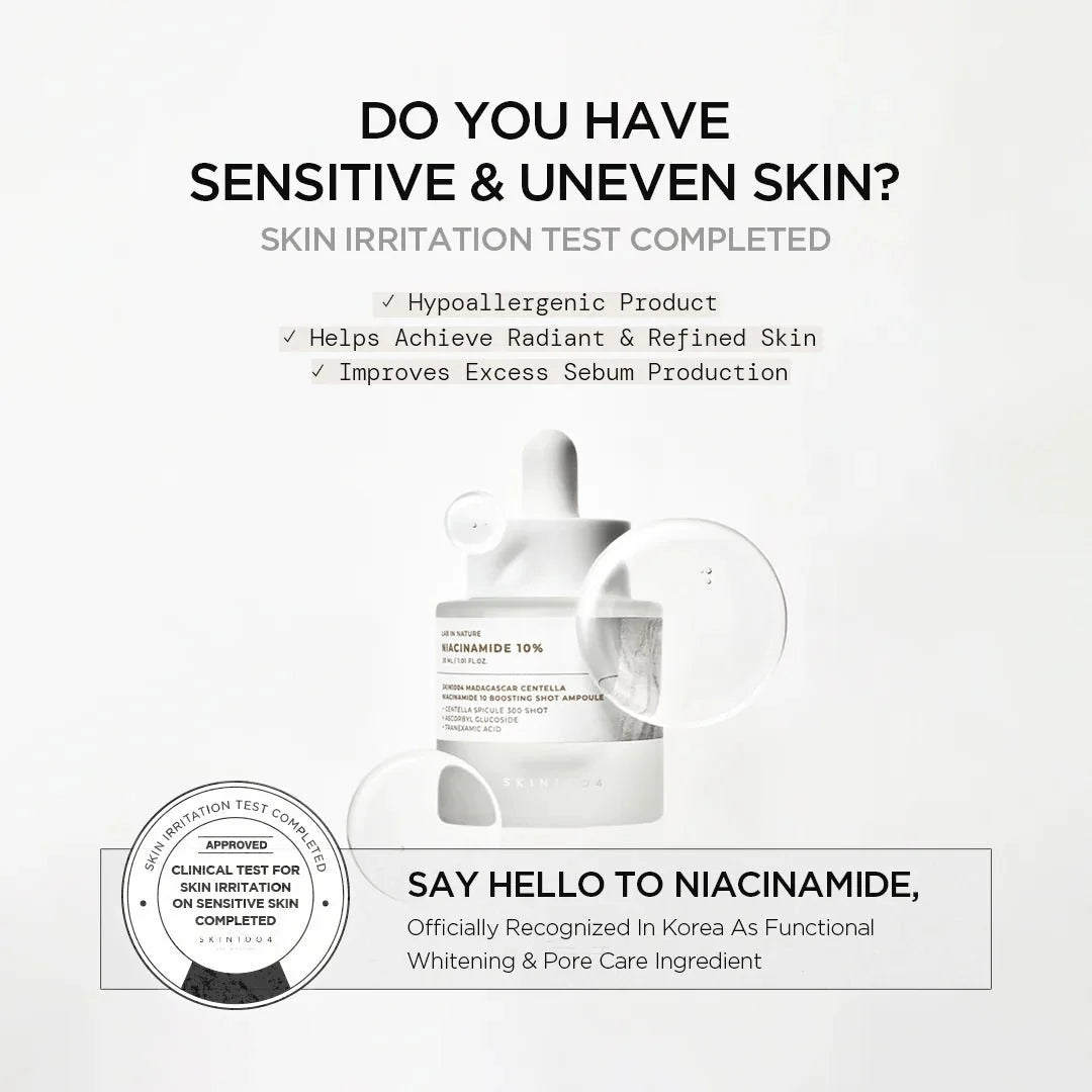 SKIN1004 Madagascar Centella Niacinamide 10 Boosting Shot Ampoule 30ml