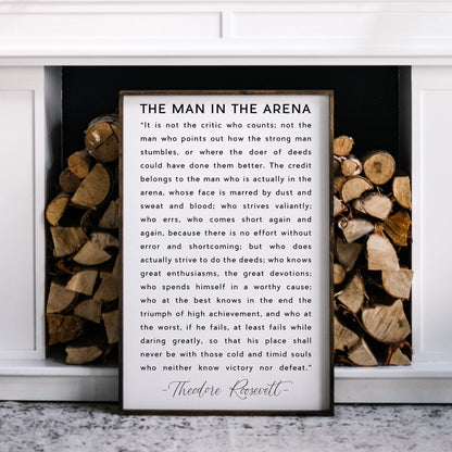 Mann im Ring Zitat Holzschild
