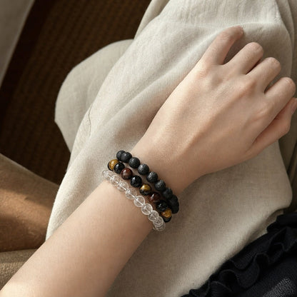 Tiger's Eye Mix Round Bracelet - 12mm