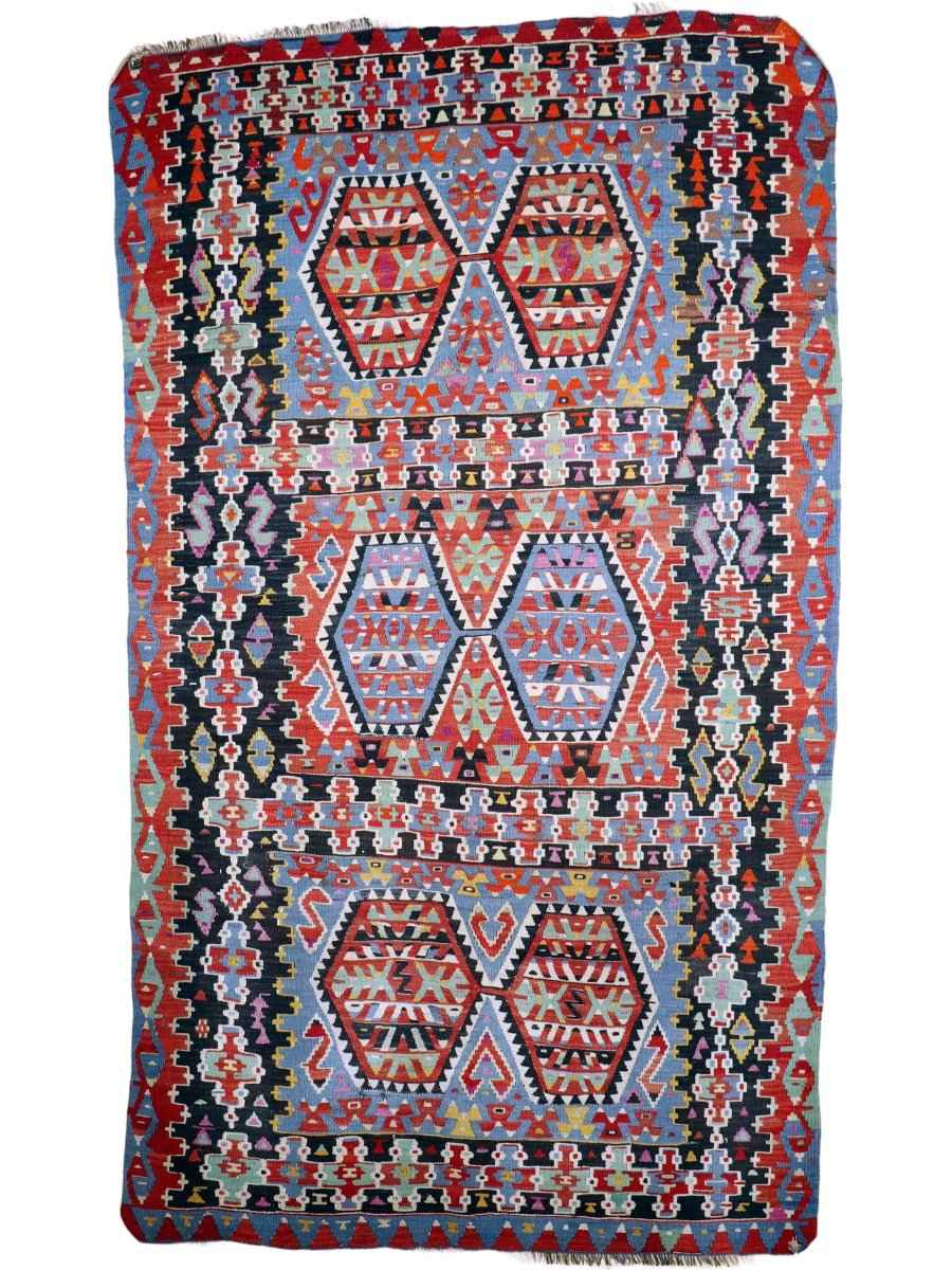 Turkish Uşak Eşme Kilim | 5' 7" x 10'