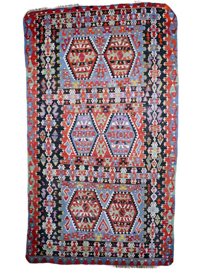 Turkish Uşak Eşme Kilim | 5' 7" x 10'