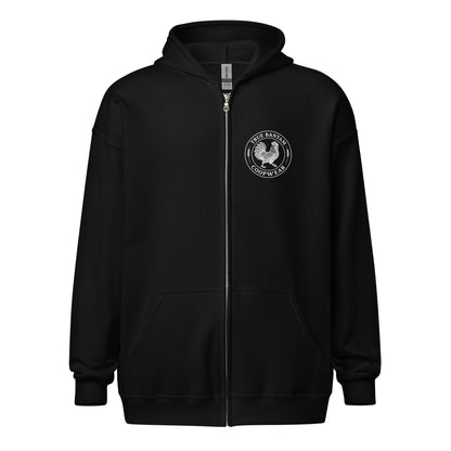 Retro Chicken Skeleton Unisex heavy blend zip hoodie