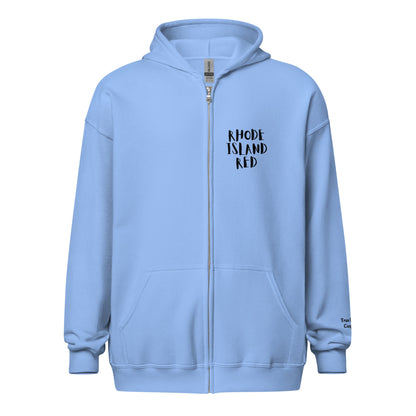 Rhode Island Red Unisex heavy blend zip bunny hug (hoodie)