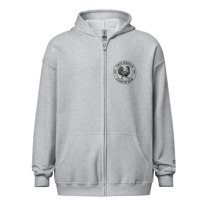 Chickasaurous Battle Unisex heavy blend zip bunny hug (hoodie)