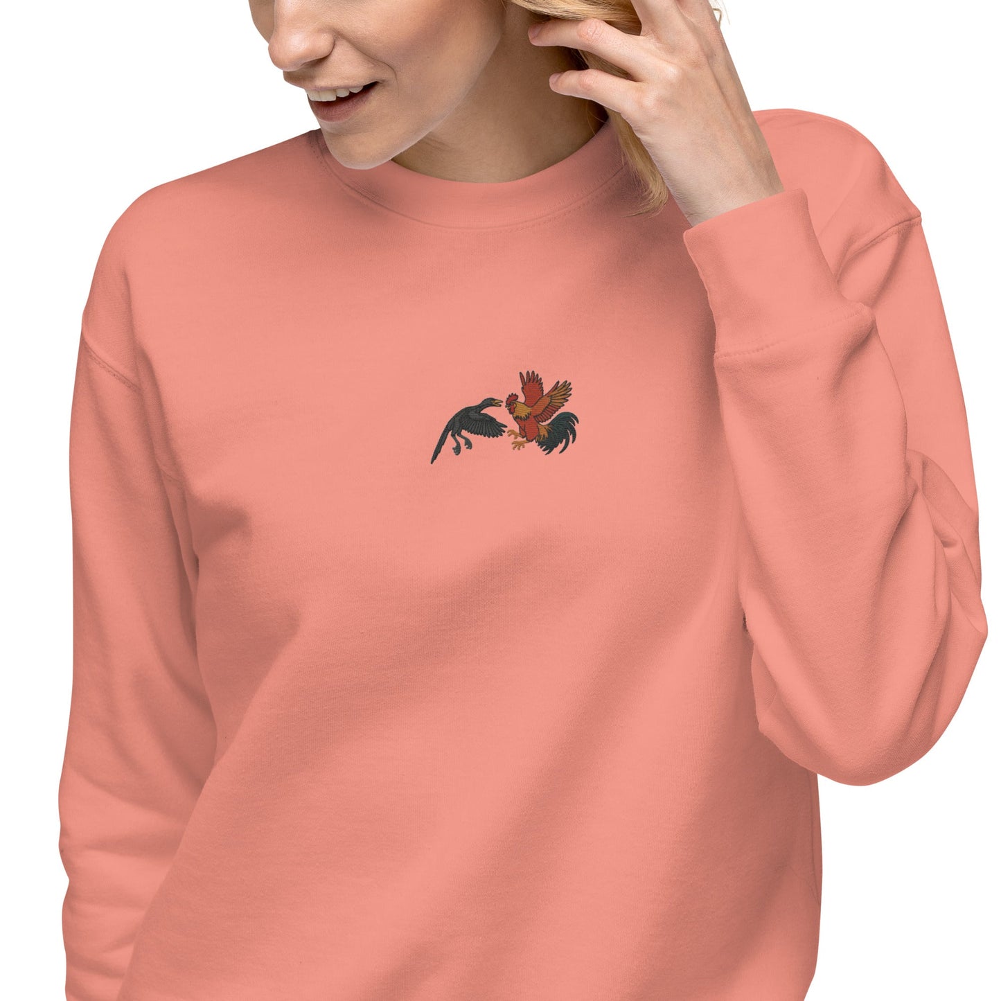 Chickasaurous Battle Unisex Premium Sweatshirt