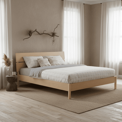 Vline 601 Natural Acacia Bed Frame