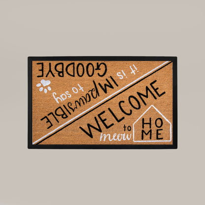 hello/goodbye rectangular doormat set