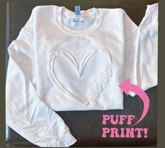 XOXO Embossed Heart Sweatshirt